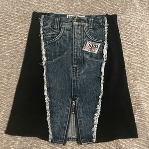 VINTAGE 80’s DENIM > GET USED by ELIE < Denim Mini Skirt